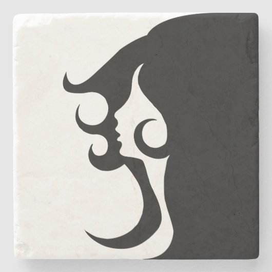 Deco Mod Woman Stenen Onderzetter (Voorkant)