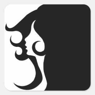 Deco Mod Woman Vierkante Sticker