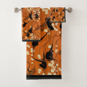 Deco Moderne apen en bubbels Bad Handdoek