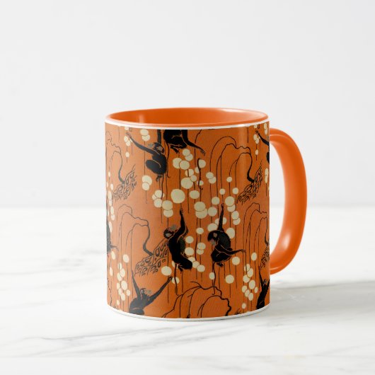  Deco Moderne Apen Mok (Voorkant rechts)