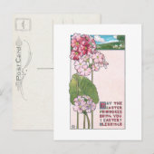 Deco Moderne Style Paasprimroses Briefkaart (Voorkant / Achterkant)