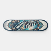 "Deco Nautical Elegance Deck" Persoonlijk Skateboard (Horizontaal)