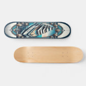 "Deco Nautical Elegance Deck" Persoonlijk Skateboard (Horizontaal)