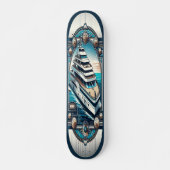 "Deco Nautical Elegance Deck" Persoonlijk Skateboard (Voorkant)