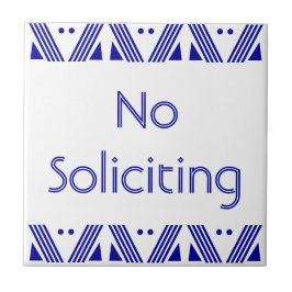 Deco No Soliciting Tile Tegeltje