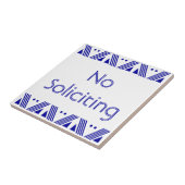 Deco No Soliciting Tile Tegeltje (Zijkant)
