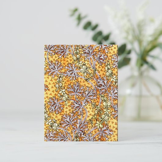 Deco Nouveau Flowers en Lace Briefkaart (Staand voorkant)