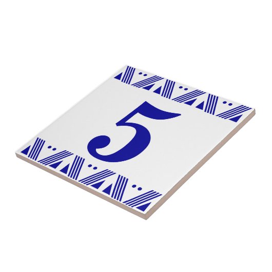 Deco Number Tile Tegeltje (Zijkant)