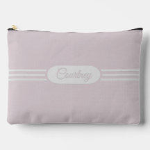 Deco Ovaal en Strepen met Naam op Zachte Blush Roz