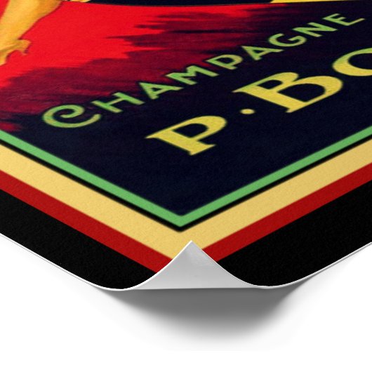  Deco "P. Boutet" Champagne Poster (Hoek)