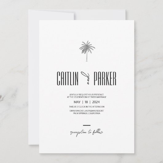 Deco Palm · Minimalistische Boho Chique · Bestemmi Kaart (Voorkant)