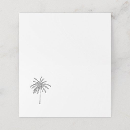 Deco Palm · Minimalistische Boho Chique · Bestemmi Plaatskaartje (Buitenkant ongevouwen)