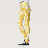  Deco Patroon Gouden Gele Kunst Leggings (Links)