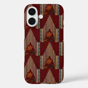 Deco patroon met bloem en spits iPhone 16 hoesje