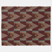 Deco patroon met bloem en spits fleece deken (Voorkant (Horizontaal))