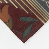 Deco patroon met bloem en spits fleece deken (Hoek)