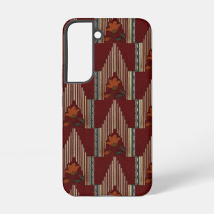 Deco patroon met bloem en spits samsung galaxy hoesje