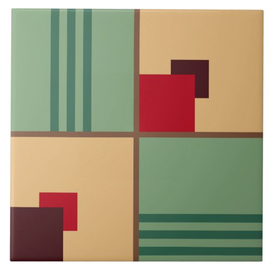  Deco-patroon van 1930 Tegeltje (Voorkant)