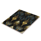 Deco  Pattern, Gouden Marine en Zwart Tegeltje (Zijkant)