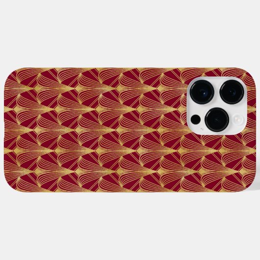 DECO-PATTERS VAN RED & GOLD ART Case-Mate iPhone CASE (Achterkant (horizontaal))