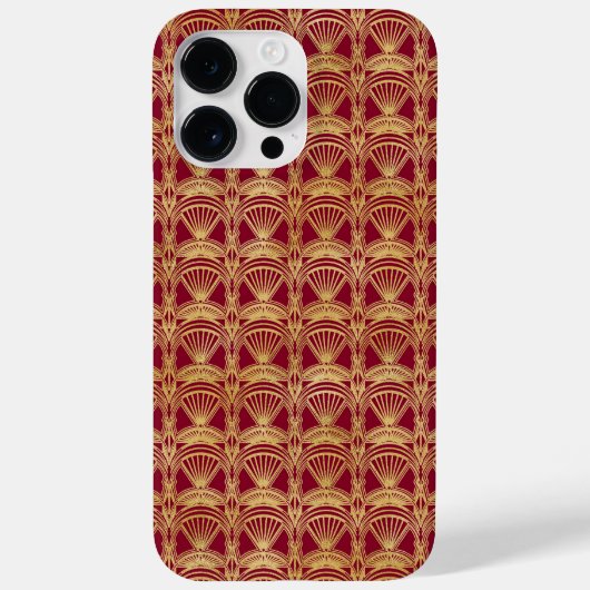DECO-PATTERS VAN RED & GOLD ART Case-Mate iPhone CASE (Achterkant)