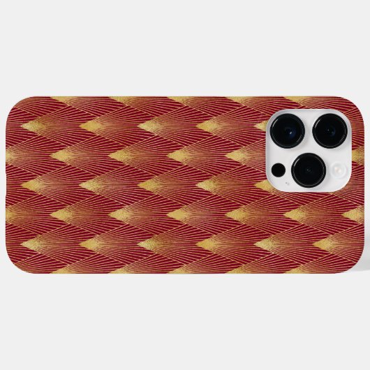 DECO-PATTERS VAN RED & GOLD ART Case-Mate iPhone CASE (Achterkant (horizontaal))