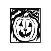 Deco pompoen silhouet kunststempel rubberstempel (Afrduk)