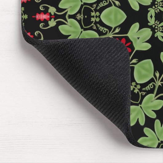Deco Red Passionflower Mousepad Muismat (Hoek)