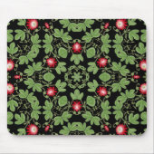 Deco Red Passionflower Mousepad Muismat (Voorkant)