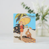  deco-reisillustratie van Florida Briefkaart (Staand voorkant)