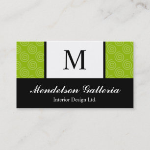 Deco Retro Swirl Company Visitekaartje