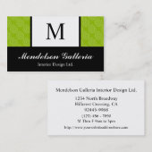 Deco Retro Swirl Company Visitekaartje (Voorkant / Achterkant)