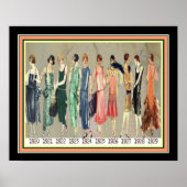 Deco Roaring Twenties Mode tijdlijn 16 x 20 Poster (Voorkant)