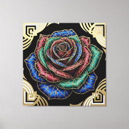 Deco Roos Canvas Afdruk