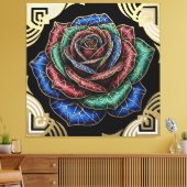 Deco Roos Canvas Afdruk (Insitu (Woonkamer))