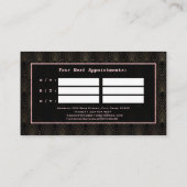 Deco Roos Gold Monogram Makeup Artist Afsprakenkaartje (Achterkant)