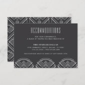 Deco Scallops Trouw Accommodatiekaart - Grijs Informatiekaartje (Voorkant / Achterkant)