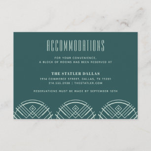 Deco Scallops Trouw Accommodatiekaart - Groen Informatiekaartje