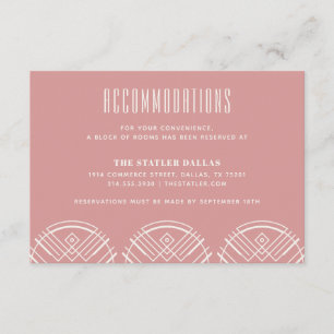 Deco Scallops Trouw Accommodatiekaart - Roos Informatiekaartje