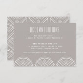 Deco Scallops Trouw Accommodatiekaart - Wit Informatiekaartje (Voorkant / Achterkant)