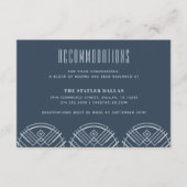 Deco Scallops Wedding Accommododatie Kaart - Blauw (Voorkant)