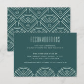 Deco Scallops Wedding Accommododation Kaart - Groe (Voorkant / Achterkant)