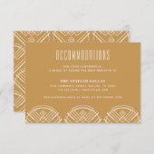 Deco Scallops Wedding Accommododation Kaart - Tan (Voorkant / Achterkant)