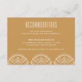 Deco Scallops Wedding Accommododation Kaart - Tan (Voorkant)