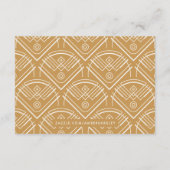 Deco Scallops Wedding Accommododation Kaart - Tan (Achterkant)