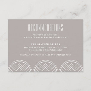 Deco Scallops Wedding Accommododation Kaart - Whit