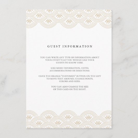 Deco Seigaiha Bruiloft invoegen Kaart (Voorkant)