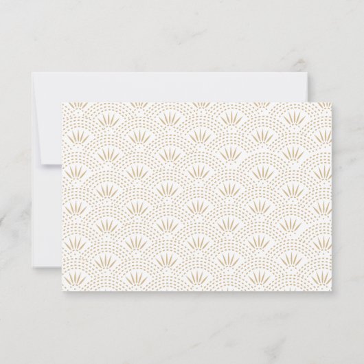 Deco Seigaiha Bruiloft RSVP (Achterkant)