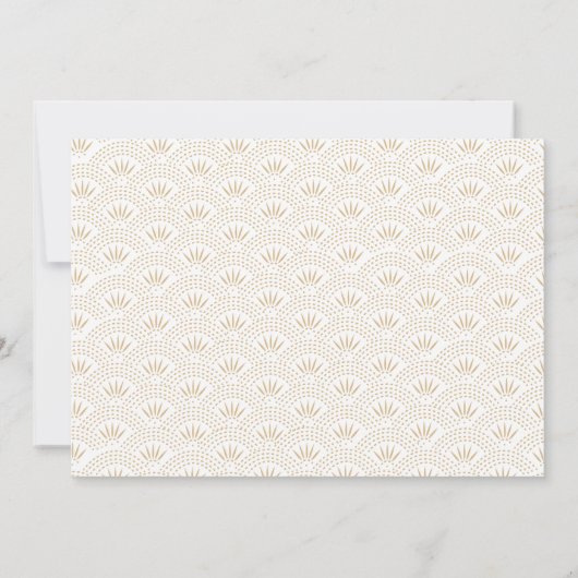 Deco Seigaiha Rehearsal Dinner Invite Kaart (Achterkant)