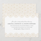 Deco Seigaiha Rehearsal Dinner Invite Kaart (Voorkant / Achterkant)